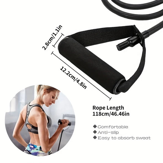 4-Level Resistance Bands with Handles for Home Workouts and Strength Training - Ideal for Yoga, Pilates, and Fitness Equipment