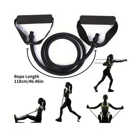 4-Level Resistance Bands with Handles for Home Workouts and Strength Training - Ideal for Yoga, Pilates, and Fitness Equipment